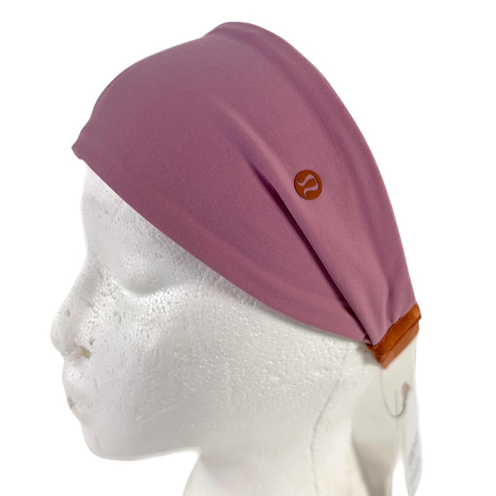 Lululemon Nulu Wide Reversible Headband Pink Brown